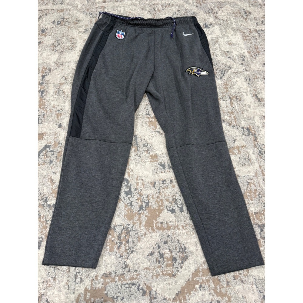 Nike Baltimore Ravens NFL Onfield Dri-FIT XXL Sweatpants Gray 837670-010 Issued